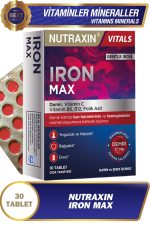 2 Adet Nutraxin Iron Max 30 Adet Tablet - (Demir, Vitamin C, B6, Folik Asit, B12) - Görsel 2