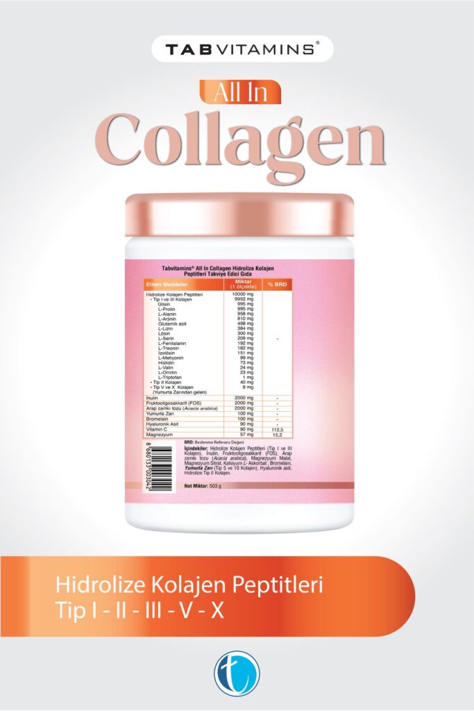 all in collagen 30 servis aromasiz hidrolize kolajen peptitleri tip 1 tip 2 tip 3 tip 5 tip 10 173