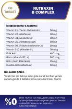 B Complex Vitamin 60 Kapsül B1, B2, B3, B5, B6, B12, Biotin - Görsel 2