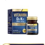 D3K2 120 Tablet - 1000 IU D3 vitamini, 25 mcg K2 vitamini