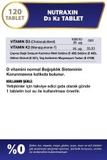 D3K2 120 Tablet - 1000 IU D3 vitamini, 25 mcg K2 vitamini - Görsel 2