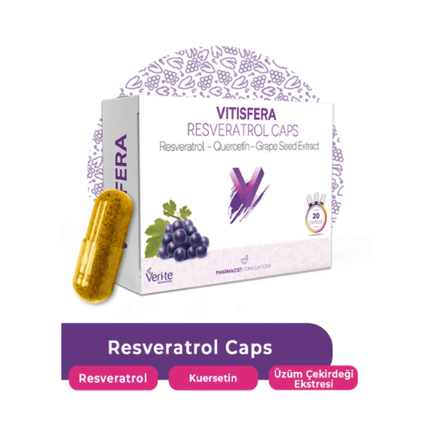 vitisfera-resveratrol-caps-20-kapsul-85.png Vitisfera Resveratrol Caps 20 Kapsül - Görsel 1