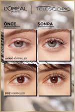 Telescopic Siyah Uzun Görünüm Veren Maskara 2'li Set - Görsel 3