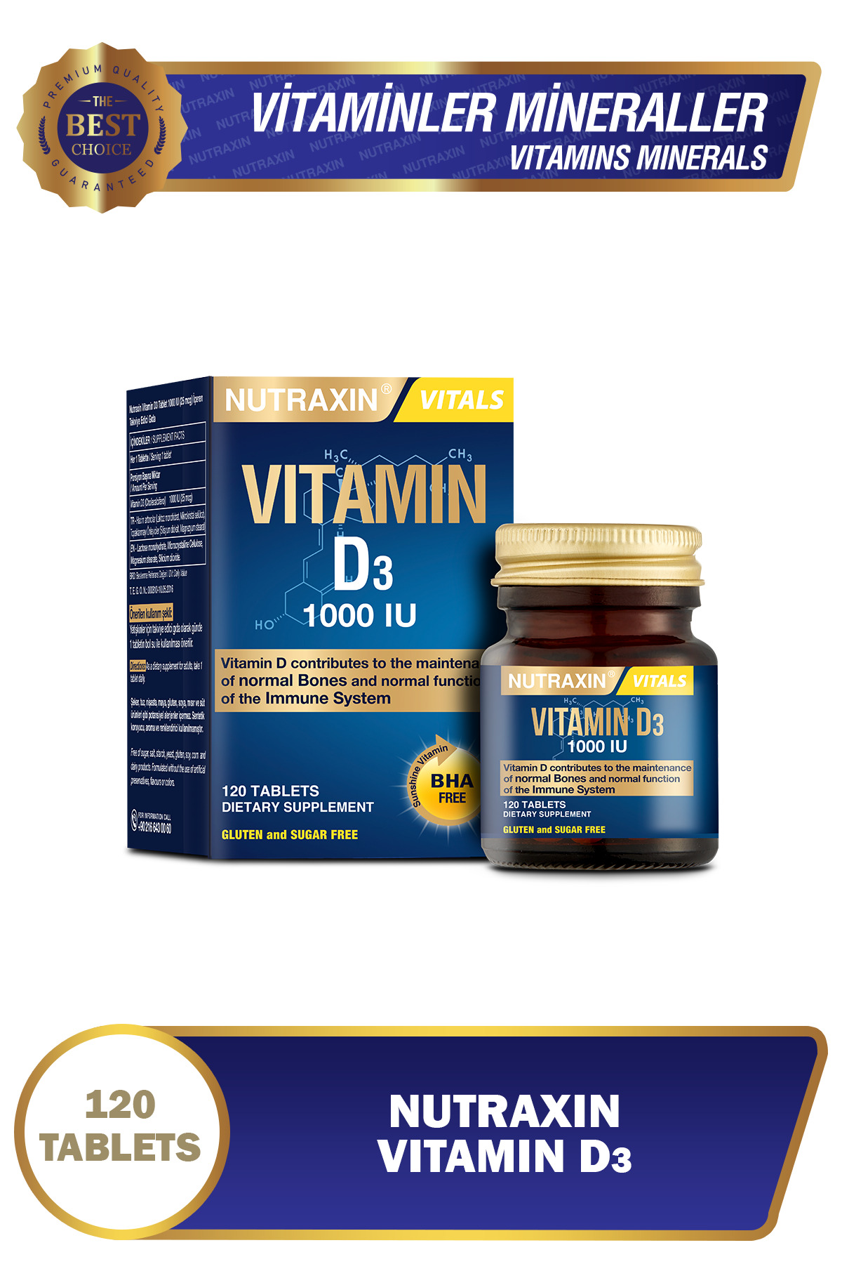 d3-vitamini-1-000-iu-120-tablet-719.jpg D3 Vitamini 1.000 IU 120 Tablet - Görsel 1
