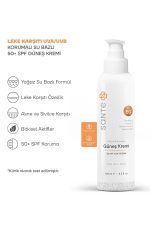 Su Bazlı Organik Mineral Filtreli Uva/uvb Spf 50 Koruma Leke Karşıtı Yağsız Güneş Kremi 125 ml - Görsel 2