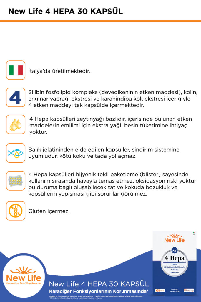4 hepa 30 yumusak kapsul kolin silibin fosfolipid kompleksi enginar karahindiba 1039