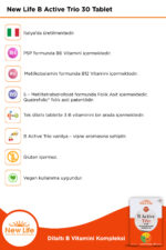 B Active Trio 30 Tablet - P5P - Metilkobalamin - Metilfolat - Görsel 2