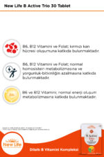 B Active Trio 30 Tablet - P5P - Metilkobalamin - Metilfolat - Görsel 3