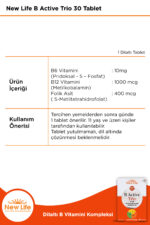 B Active Trio 30 Tablet - P5P - Metilkobalamin - Metilfolat - Görsel 4