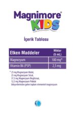 Magnimore Kids Magnezyum 200 mL Pidolat Bisglisinat Sitrat Malat Vitamin B6 (P5P) - Görsel 3